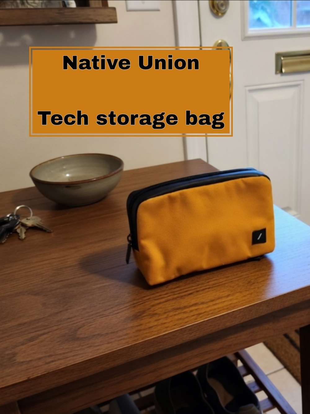 Native Union Mustard Yellow Tech Organizer Pouch